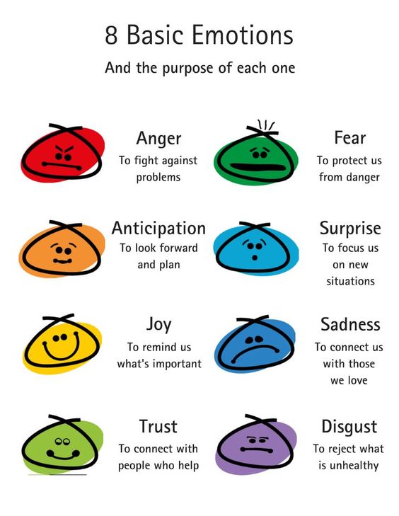 8 types of basic emotion