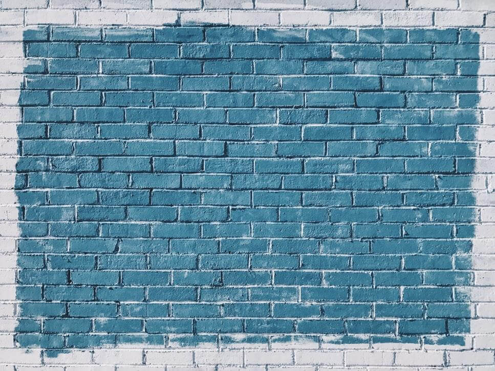 A blue colored wall