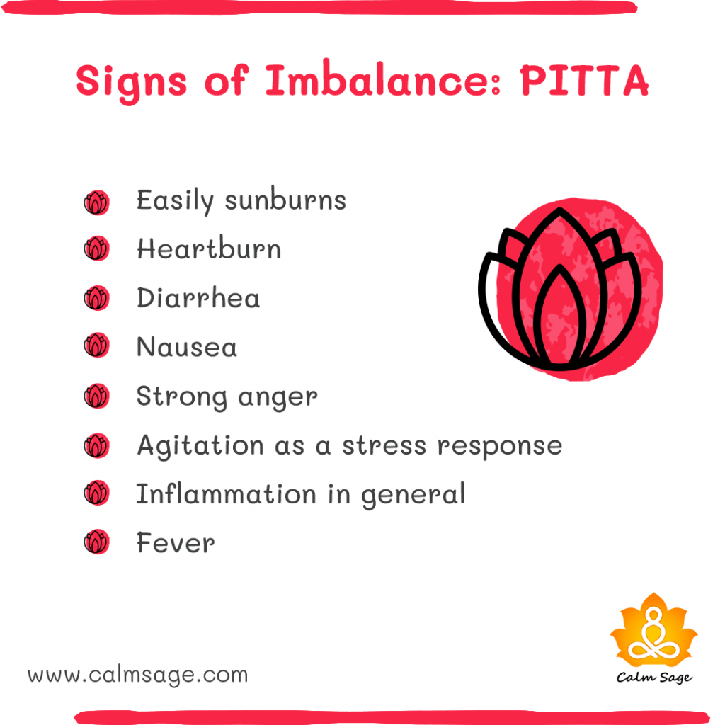 pitta - signs of imbalance