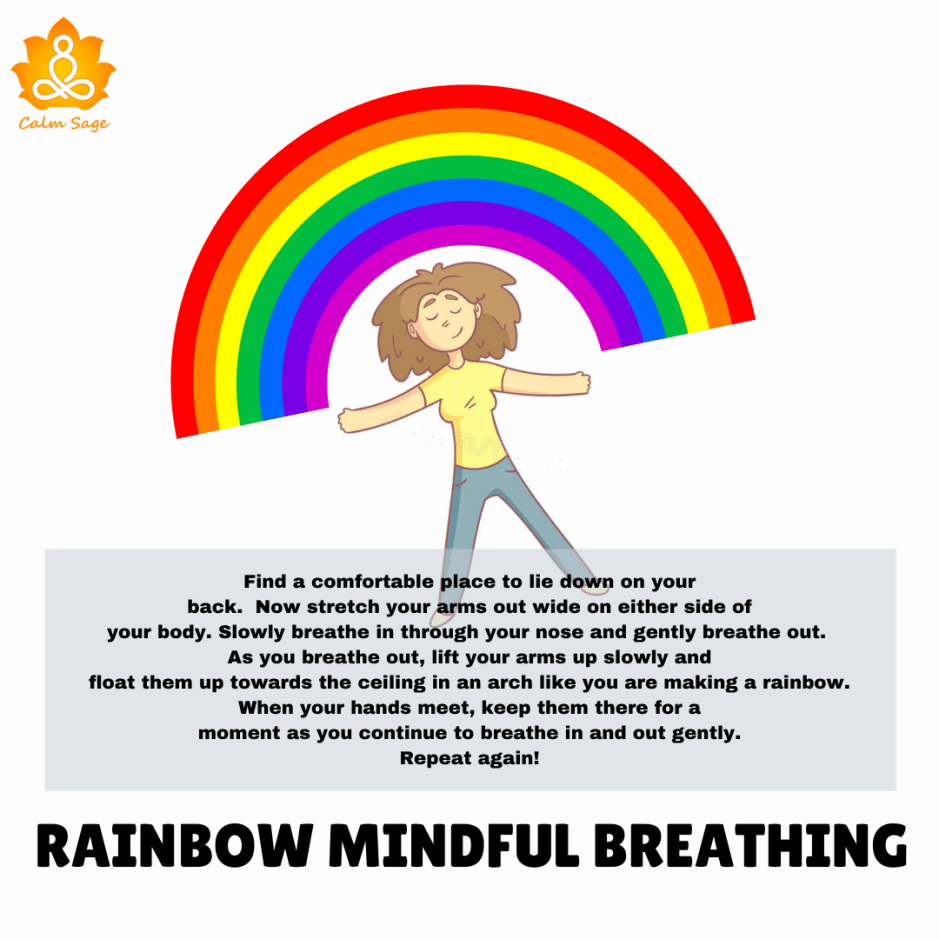 rainbow mindful breathing