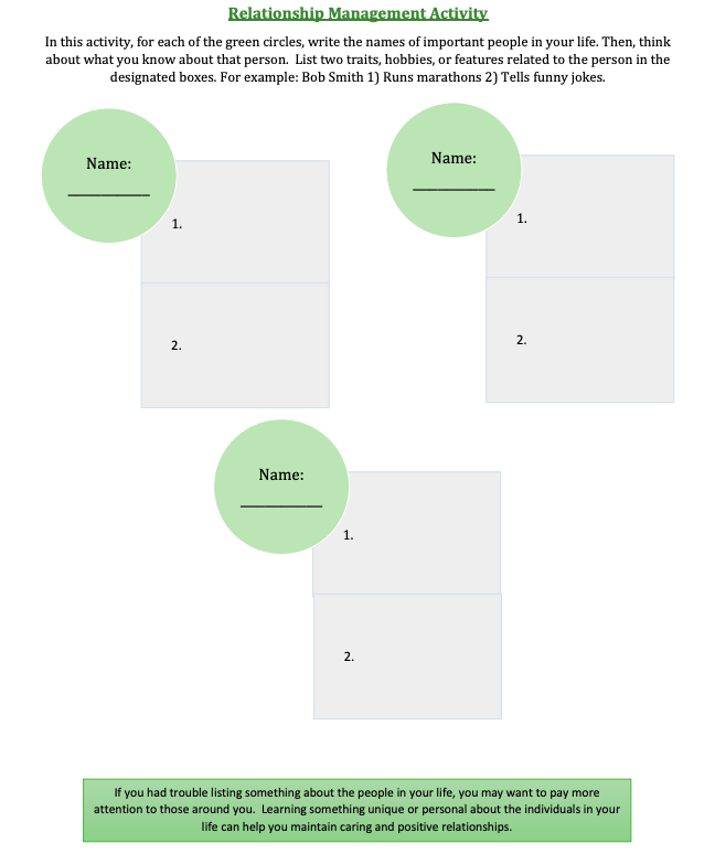 relationship management activity