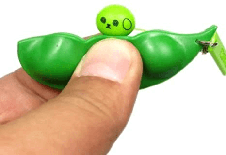 squeeze a bean Soybean Keychain