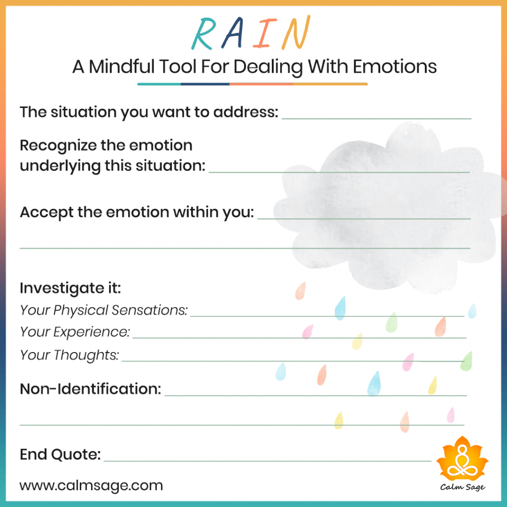 RAIN Mindfulness Tool To Deal With Your Overwhelming Emotions