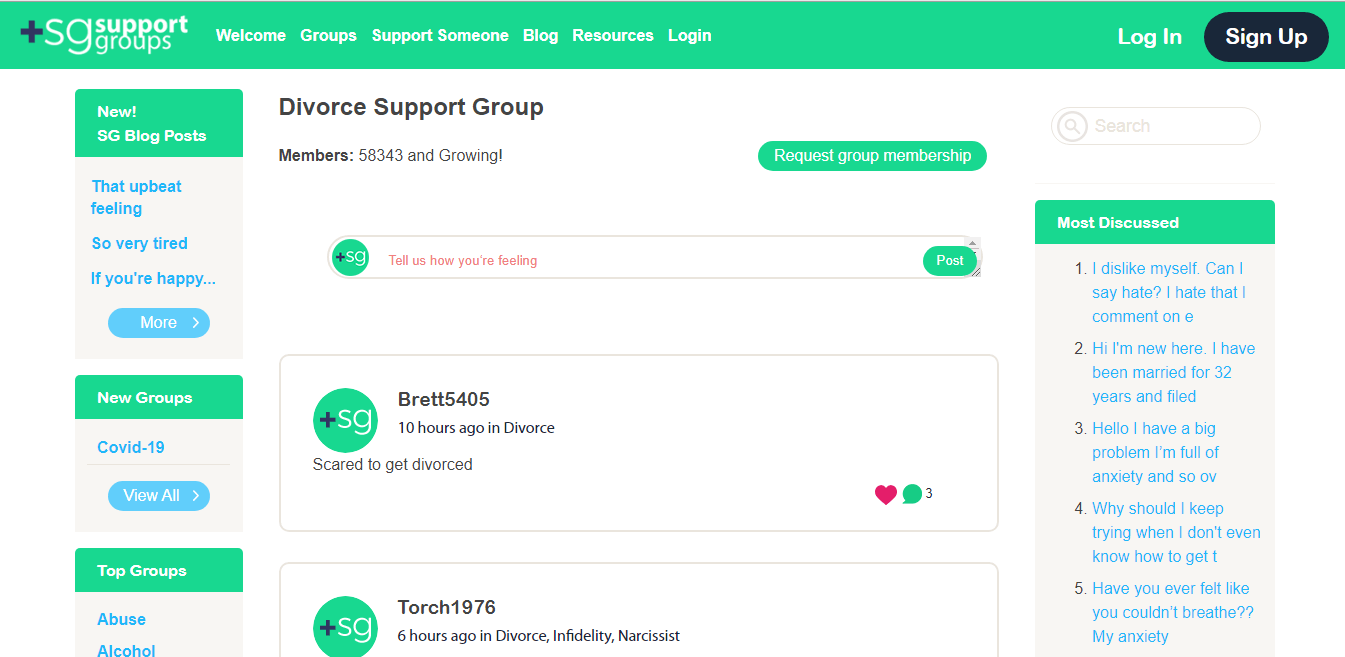 sg support groups