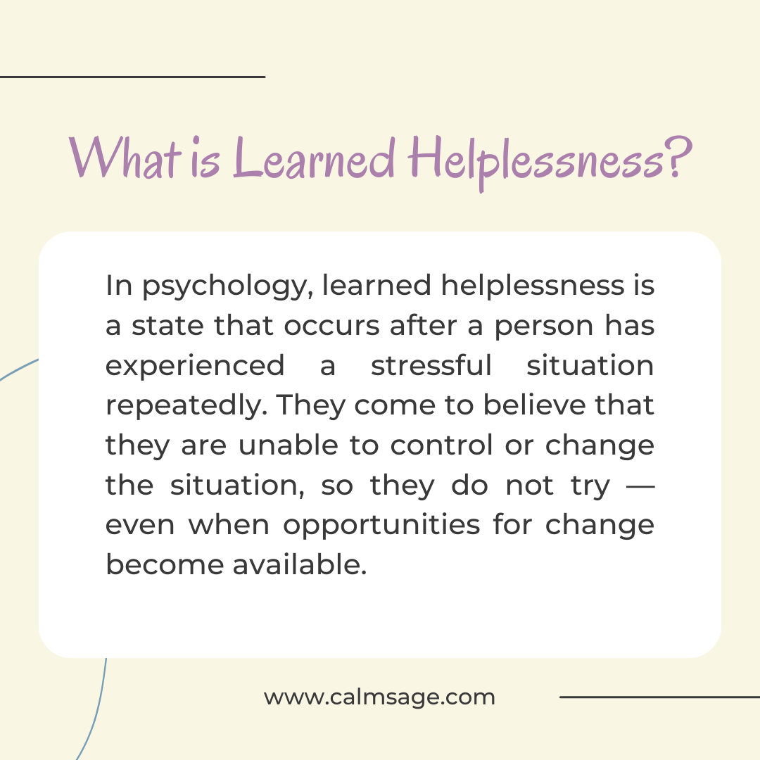 what is learned Helplessness