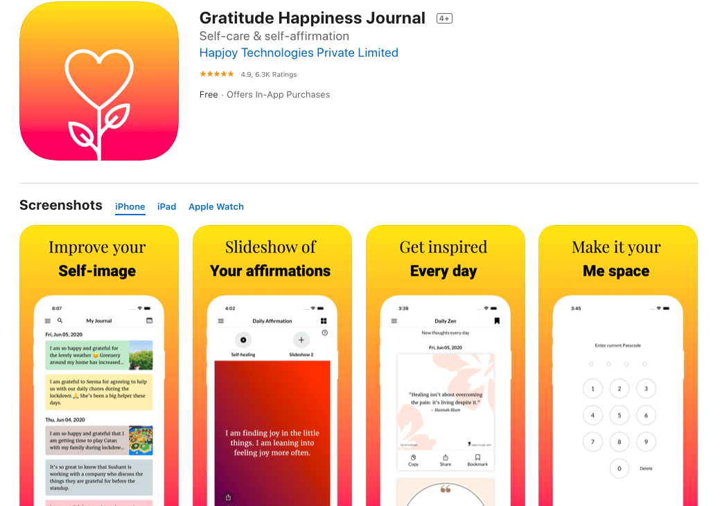 Gratitude Happiness Journal