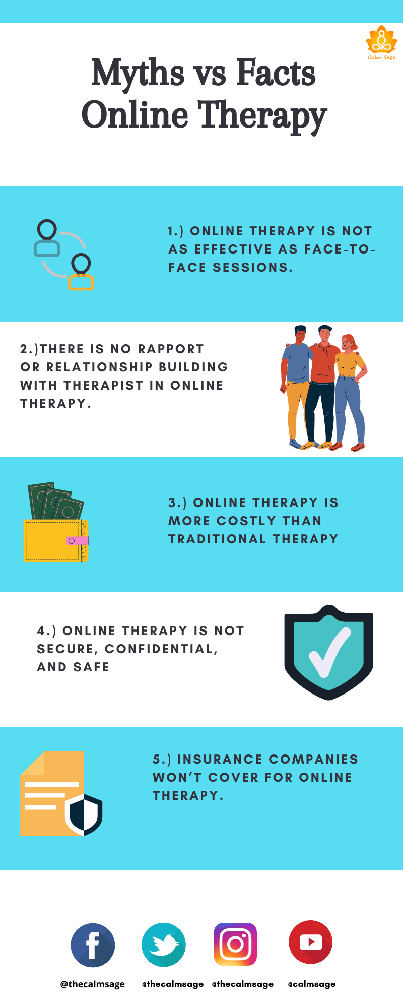 Myths vs facts online therapy