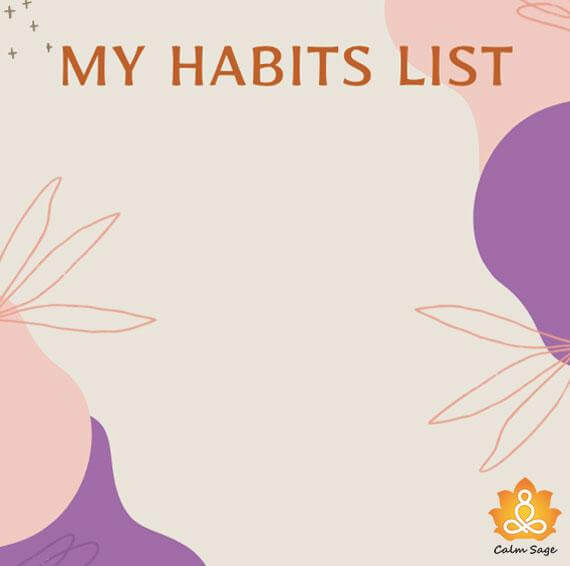 write down your habit list