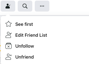 Unfollow not unfriend