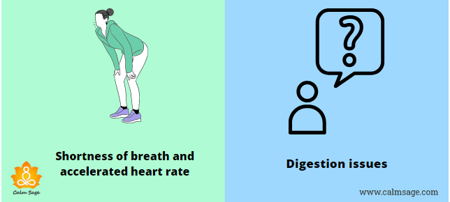 shortness of breath and accelerated