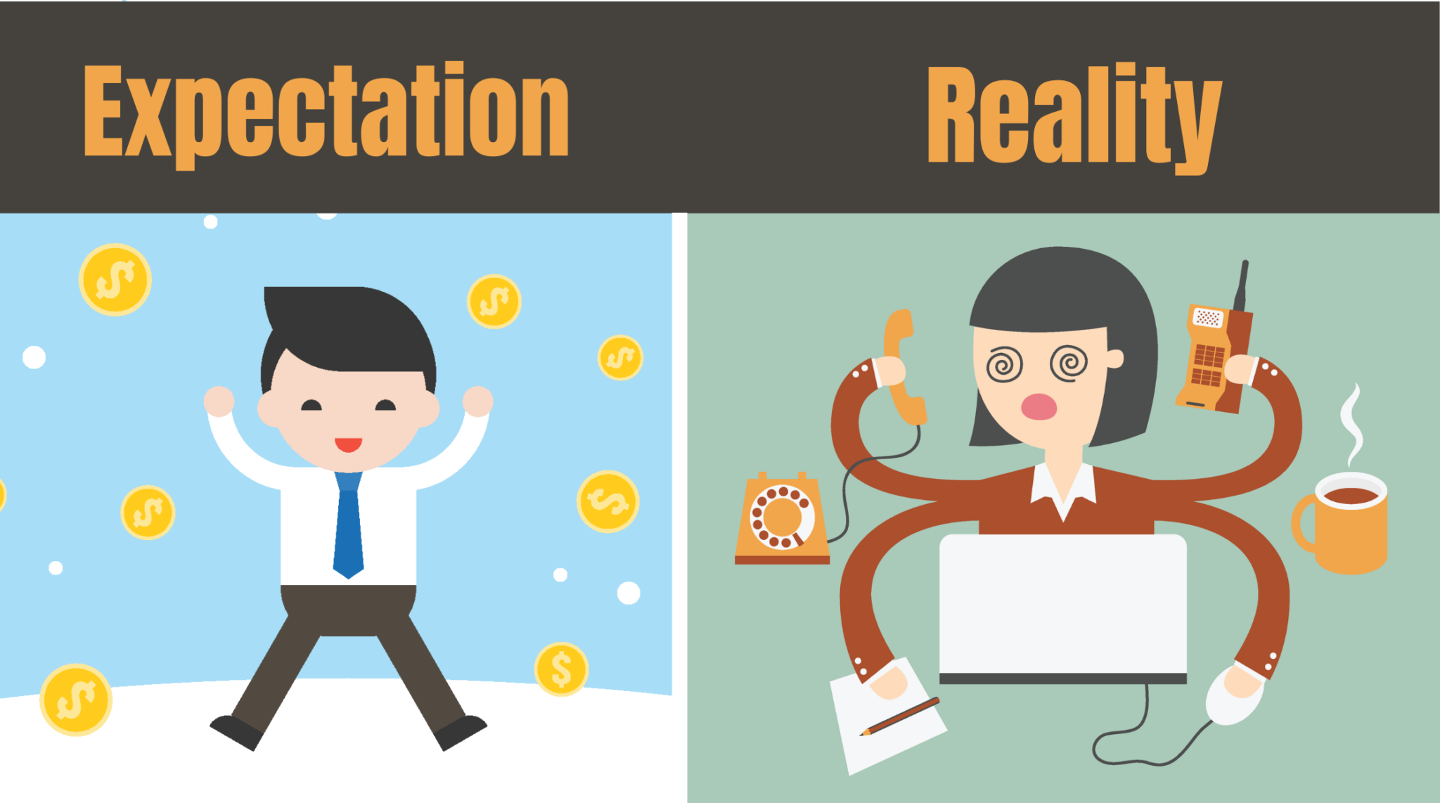 expectation vs reality presentation