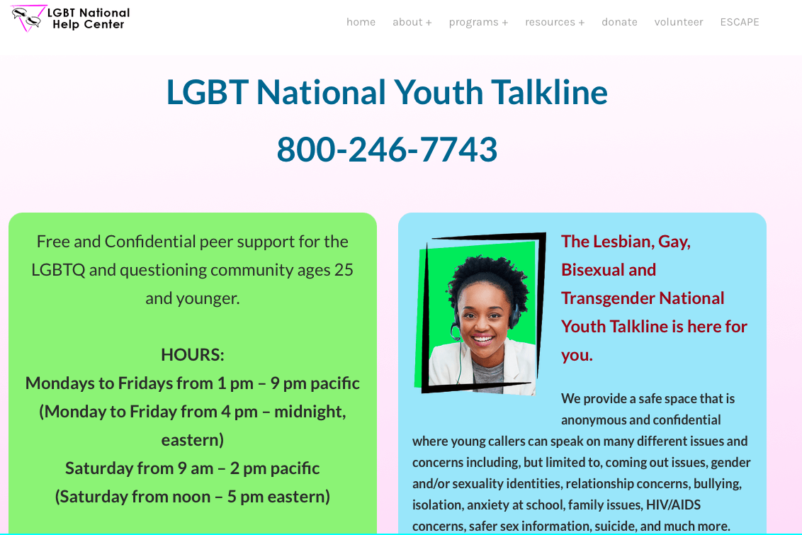 LGBT National Youth Talkline