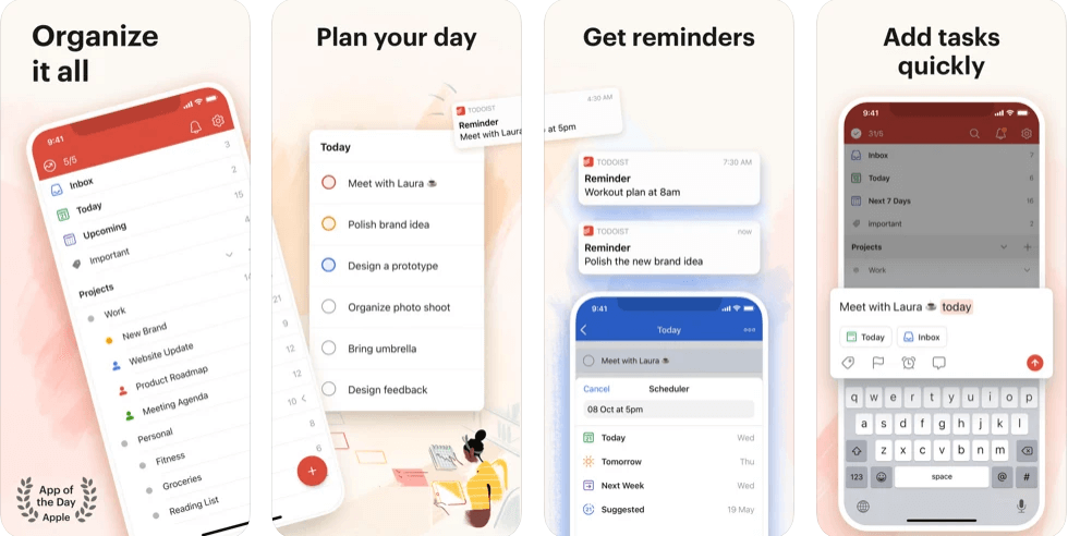 Todoist productivity app for adhd