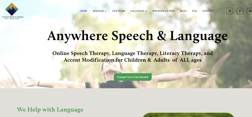 anywhere speech and language