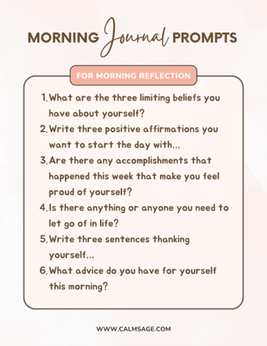 Morning Journal Prompts For Morning Reflection