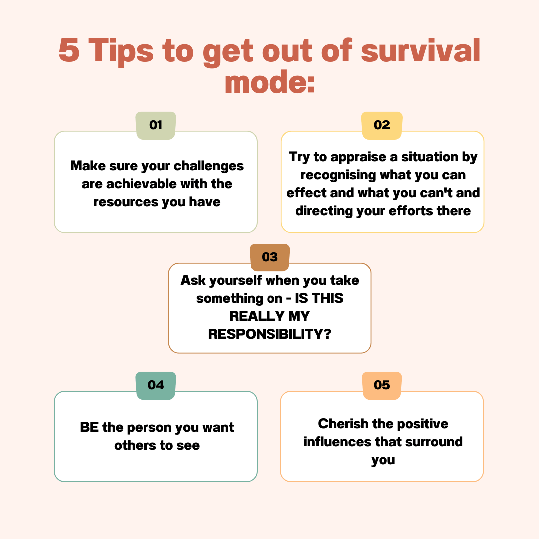 5 Tips to get out of survival mode