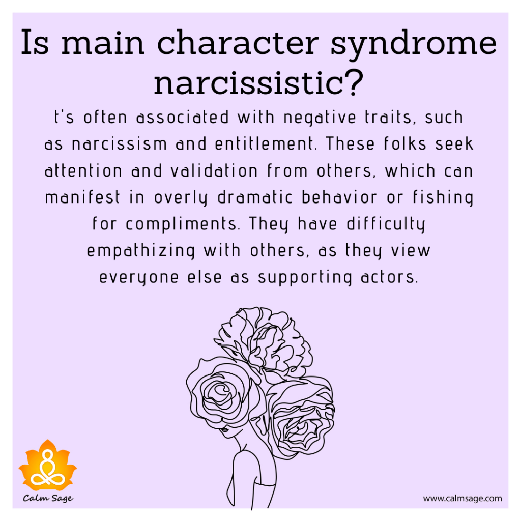 Is main character syndrome narcissistic